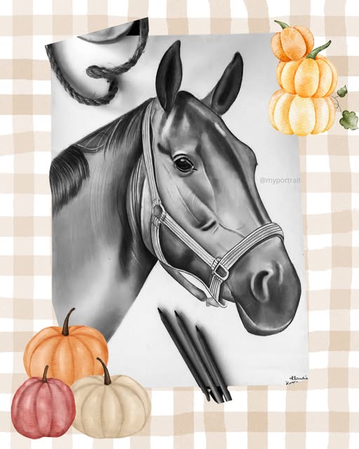 myportraitts – Herbst-Pferdeporträt